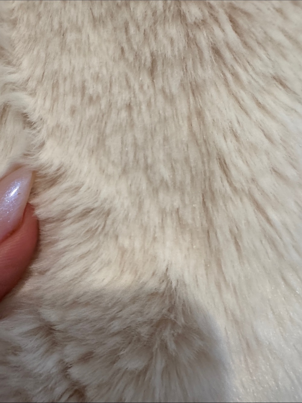 Steve Madden Plush Teddy Coat in Cream - Picture 5 of 7